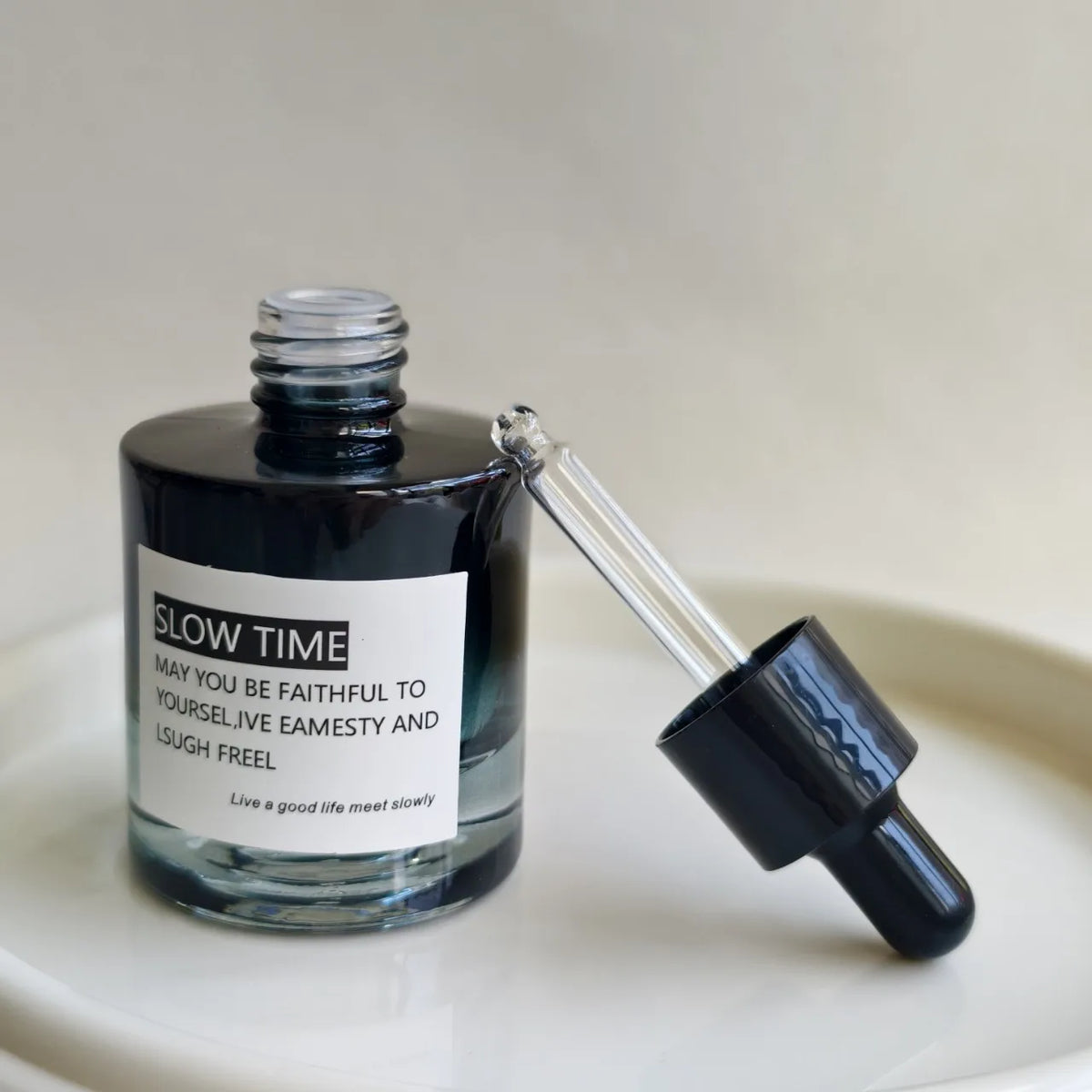 Gradient Teal Glass Dropper Bottle 30ml 50ml | Refillable Serum Vial Glass Dropper Bottle QXL