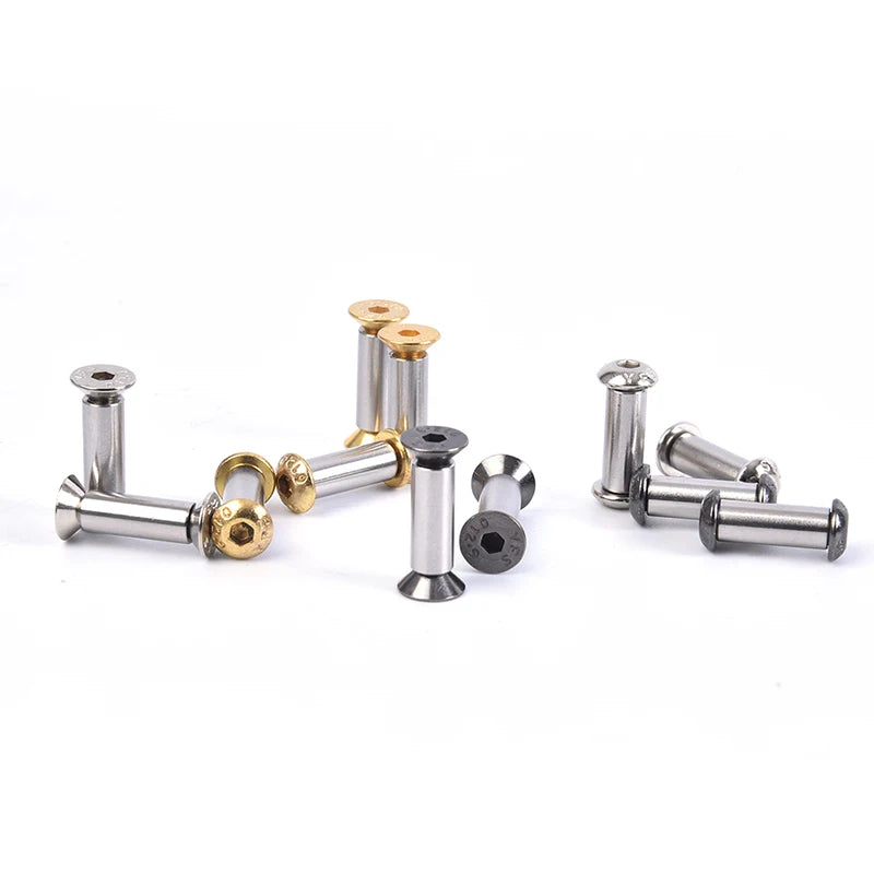 2-Pack Knife Handle Screws & Rivets | Steel & Brass Fasteners Knife Handle Fasteners QXL