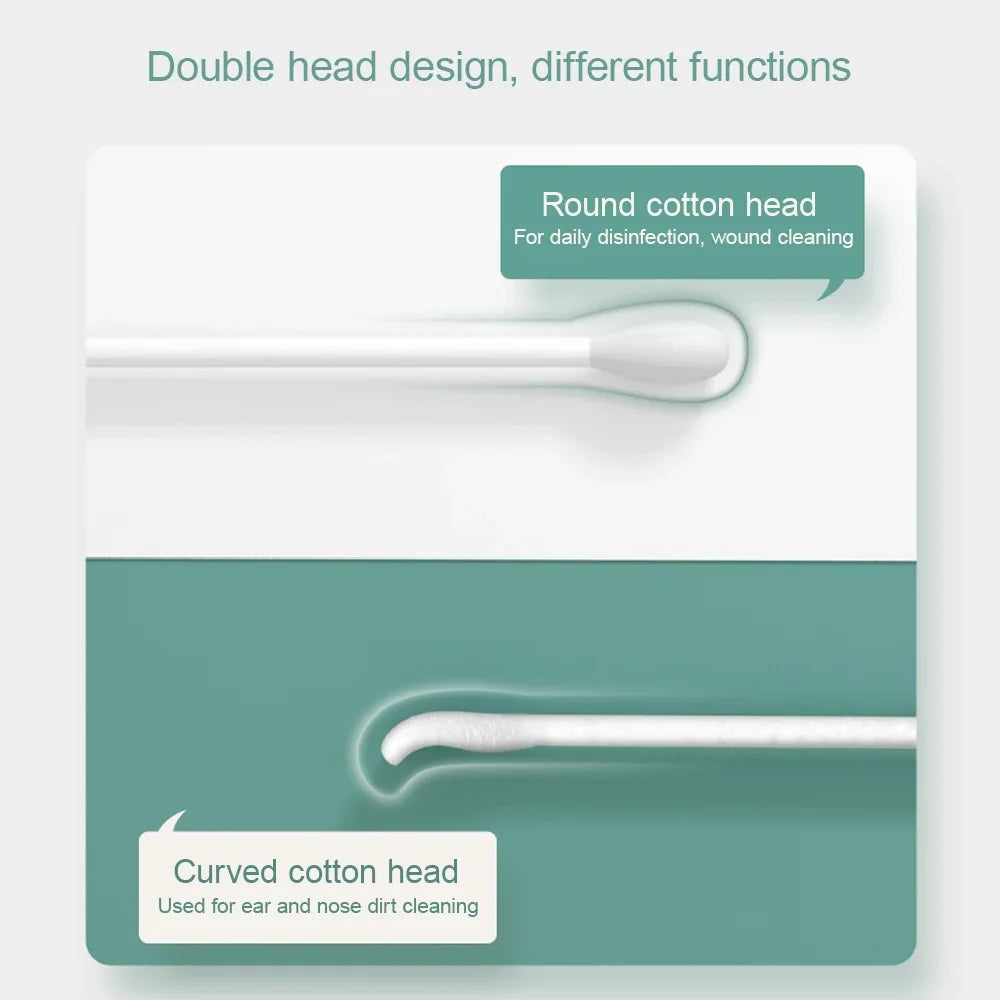 400-Pack Baby Cotton Swabs | Organic, Safe & Biodegradable Baby Cotton Swabs QXL