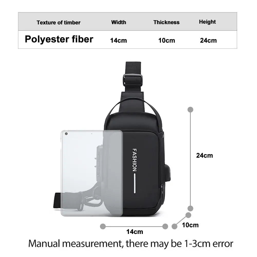 Large Capacity Crossbody Chest Sling Bag with Phone Pocket Crossbody Sling Bag QXL