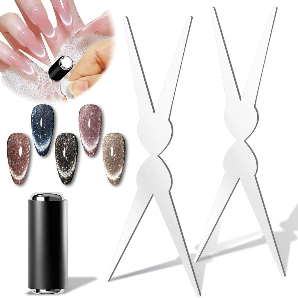 3D Double-Headed Cat Eye Nail Magnet | French Gel Polish Tool Nail Art Magnet Tool QXL