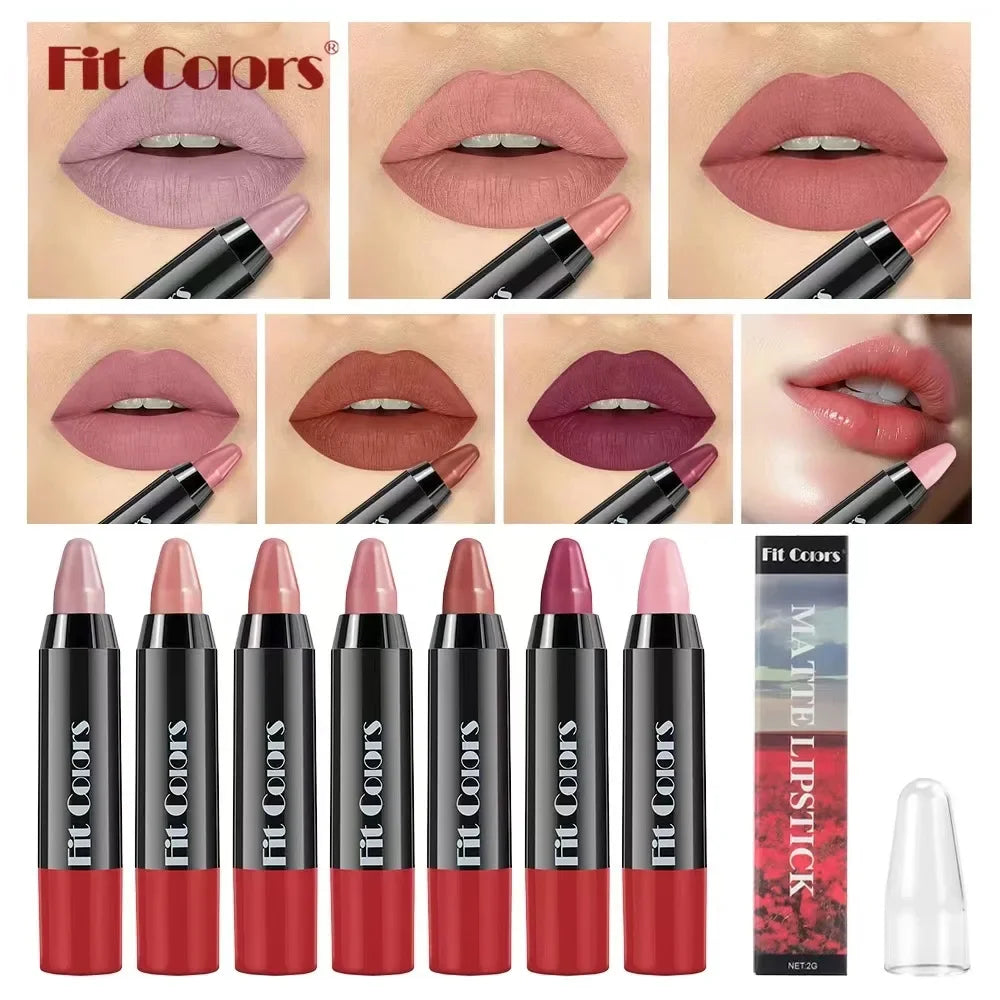 Fit Colors Velvet Matte Lip Liner Crayon | Waterproof Pencil Lip Liner Pencil QXL