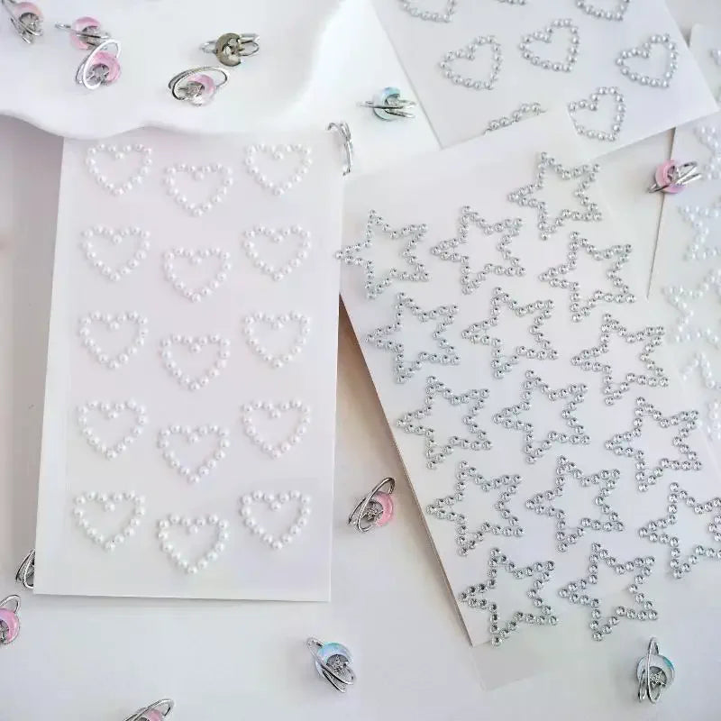 3D Rhinestone Stickers – Star & Heart DIY Jewel Craft Gems DIY Rhinestone Stickers QXL