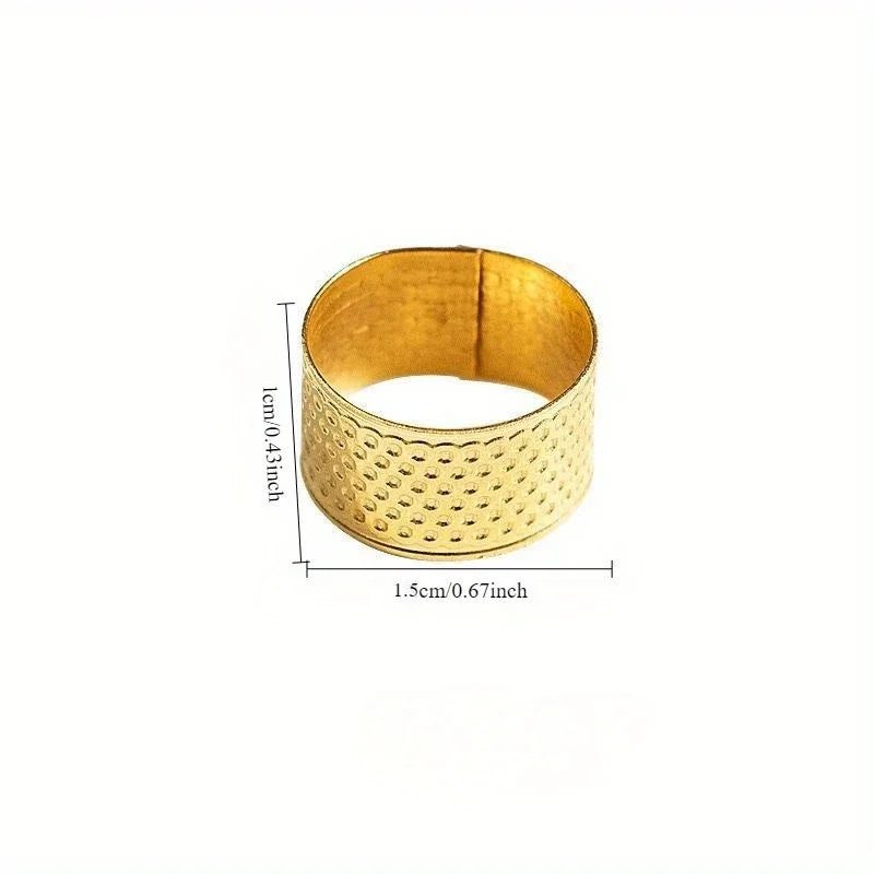 10-Pack Golden Steel Sewing Thimble Hoops | Multi-Function Set Sewing Thimble Set QXL
