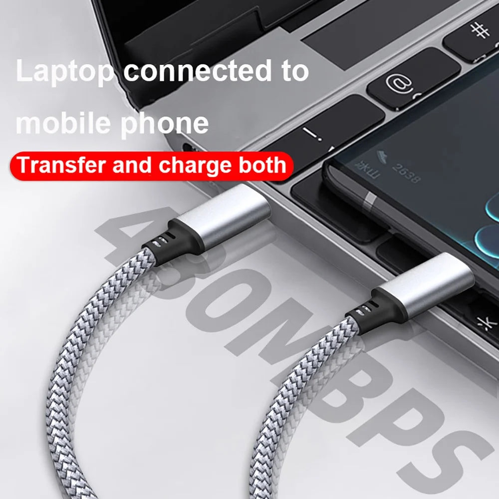 USB-C to USB-C 60W PD Fast Charging Cable 1M–8M USB-C Charging Cable QXL
