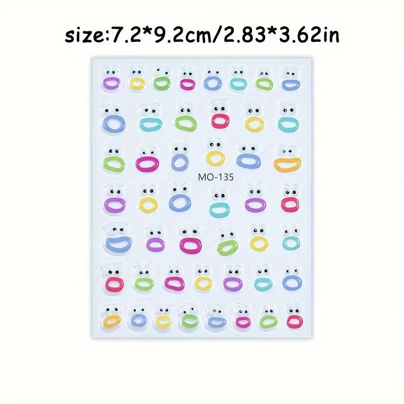 Cute Jelly 2D Nail Art Stickers | DIY Waterproof Decals Nail Art Stickers QXL