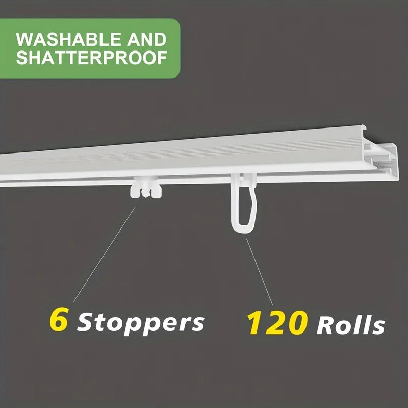 Curtain Track Rollers with Lockable Hooks | Easy Glide Hangers Curtain Track Rollers QXL