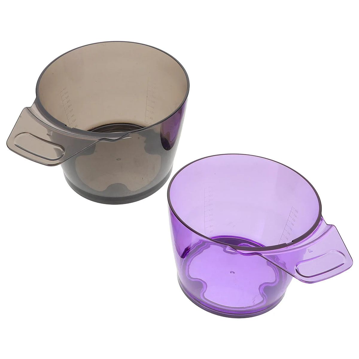 2-Pack Transparent Hair Color Mixing Bowls | Salon Tint Set Hair Dye Mixing Bowl QXL