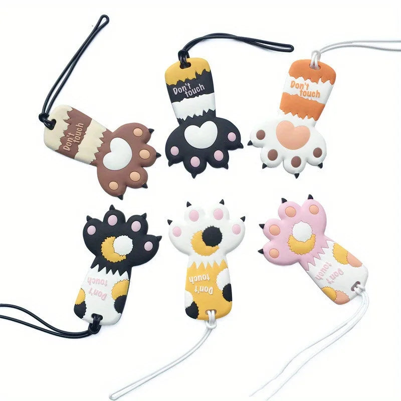 Macaron Cat Paw Luggage Tag | Anti-Loss PVC Travel Tag Set Luggage Tag QXL