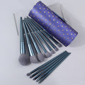 13-Piece Makeup Brush Set with Storage Bucket | Soft Nylon Makeup Brush Set QXL MULTI