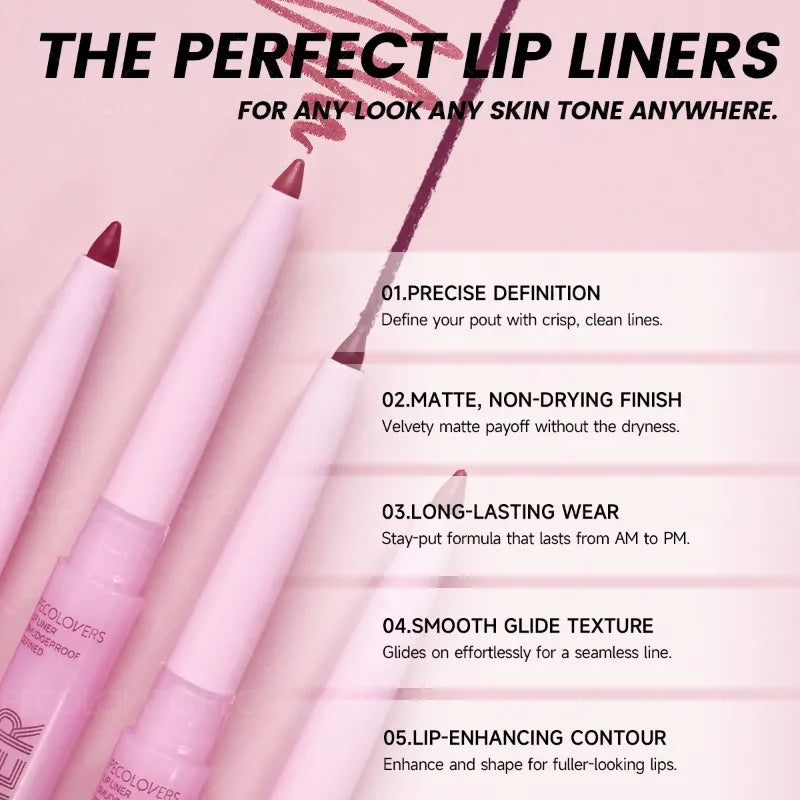PECOLOVERS Transparent Lip Liner – Waterproof Plumping Pencil Lip Liner Pencil QXL