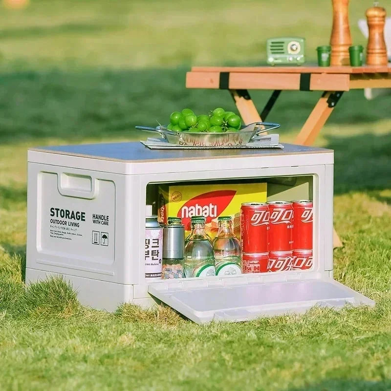 Folding Camping Storage Box | Car Trunk Organizer & Stool Folding Camp Organizer QXL