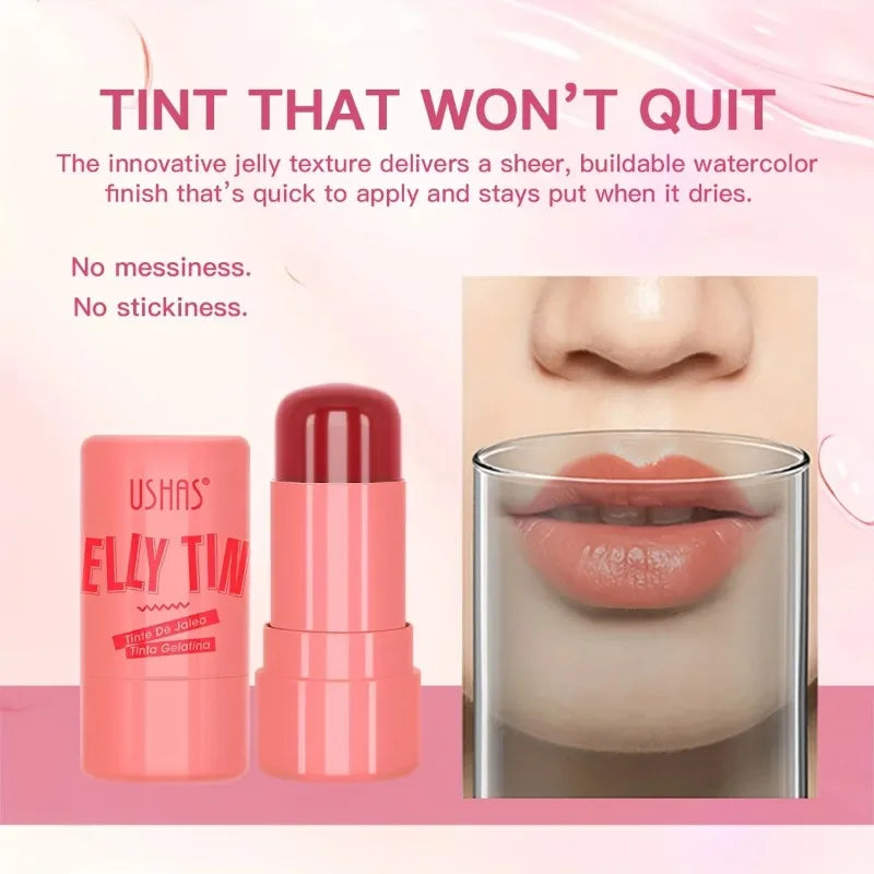 3-in-1 Jelly Blush Stick | Lip Balm, Eyeshadow & Blush Multi-Use Blush Stick QXL