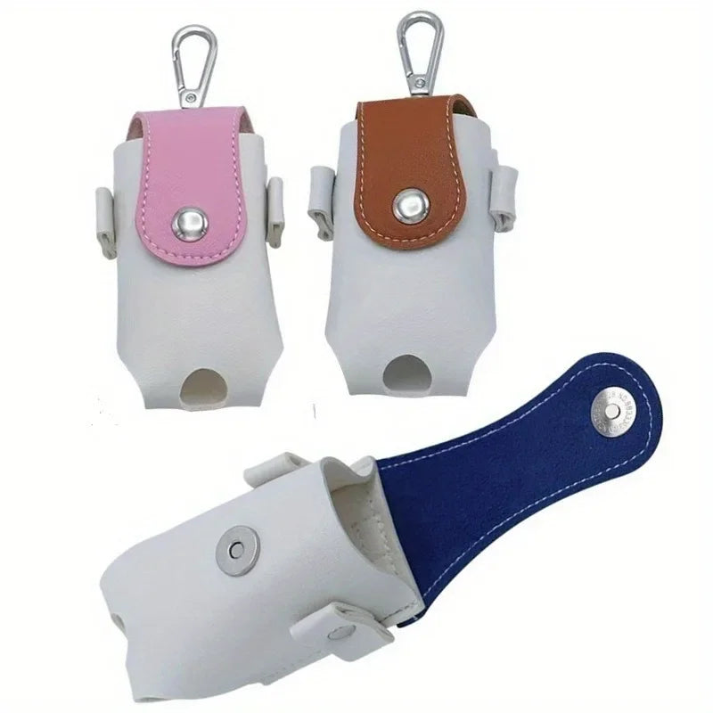 Portable Mini Golf Ball Bag – PU Leather Protective Holder Golf Ball Bag QXL