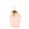 Faceted Crystal Essential Oil Pendant Necklace | Perfume Bottle Aromatherapy Pendant QXL Pink