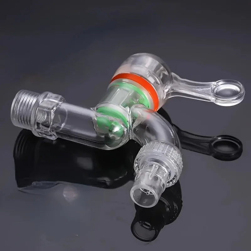 Modern Transparent Plastic Faucet | Freeze-Resistant Tap 9.98cm Plastic Household Faucet QXL