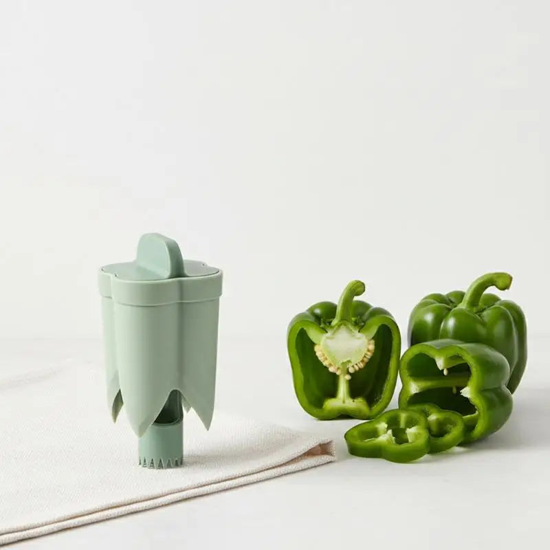 2-in-1 Manual Pepper Corer & Seed Extractor | Kitchen Tool Fruit & Vegetable Corer QXL