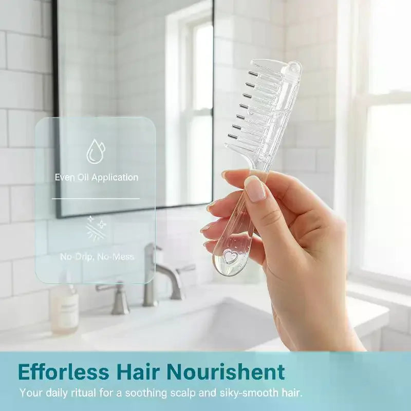 Mini Wide-Tooth Hair Comb | Oil Applicator & Scalp Massager Scalp Massage Comb QXL