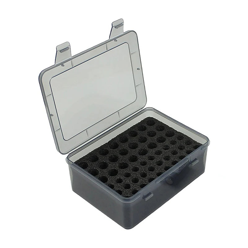 54-Slot AA AAA Battery Storage Organizer Box & Dispenser Battery Storage Organizer QXL Black