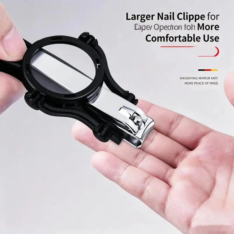 Nail Clipper with Magnifying Glass | Anti-Splash Stainless Steel Nail Clipper QXL