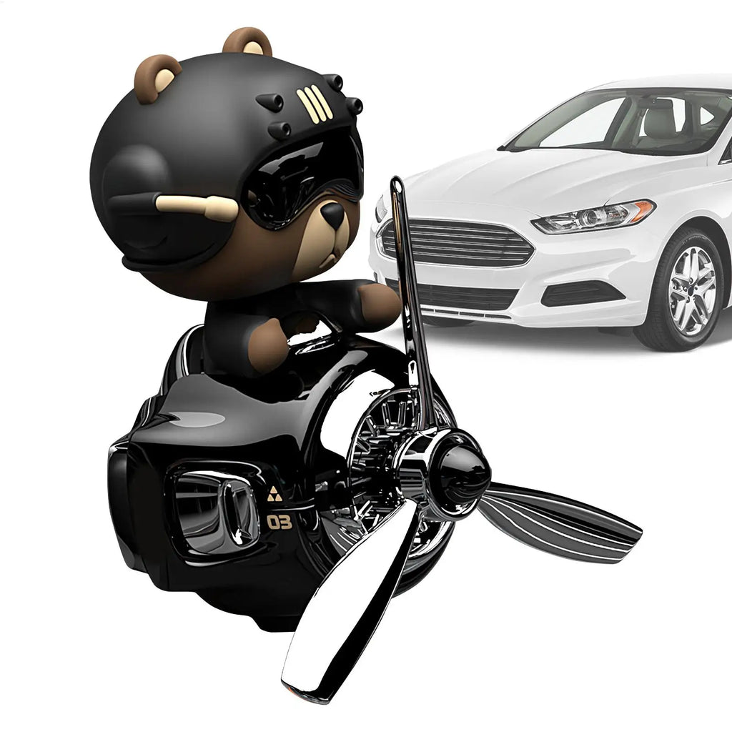 Rotating Bear Pilot Car Vent Air Freshener | DIY Diffuser Clip Car Vent Air Freshener QXL