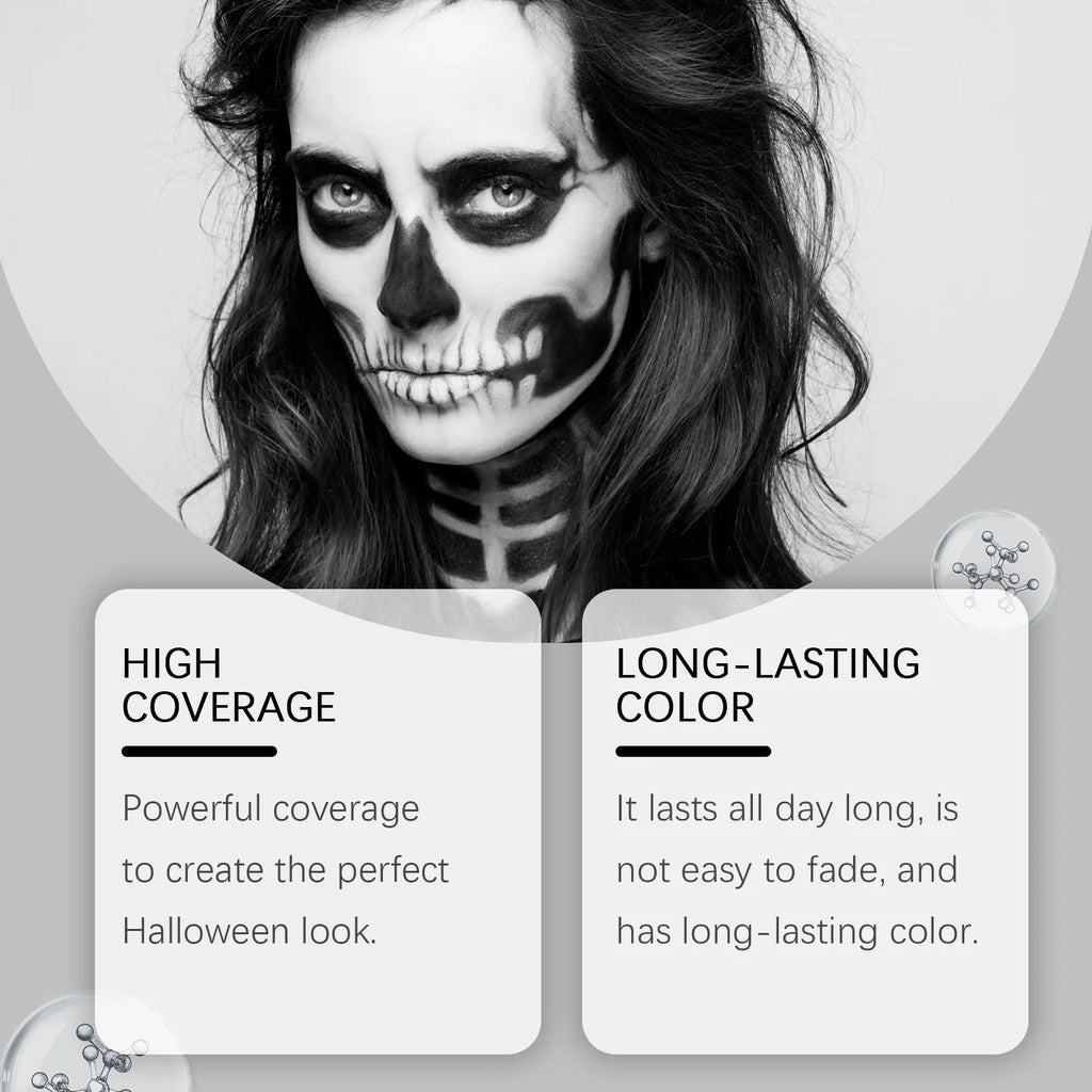 Halloween Face & Body Paint Set White & Black | Eelhope Face & Body Paint QXL