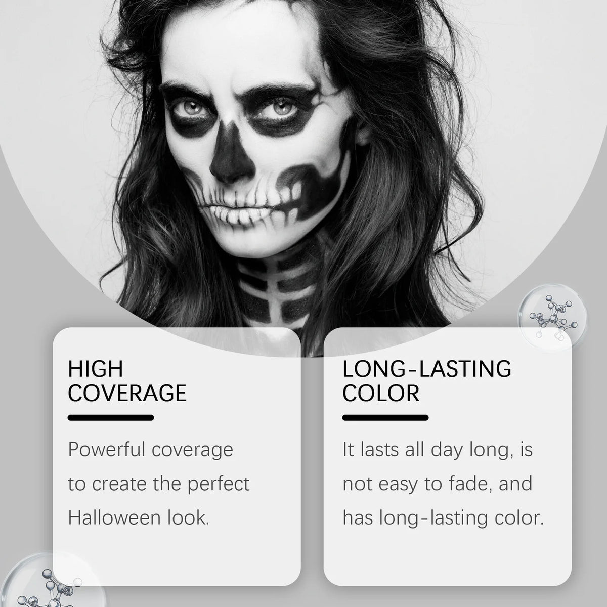 Halloween Face & Body Paint Set White & Black | Eelhope Face & Body Paint QXL