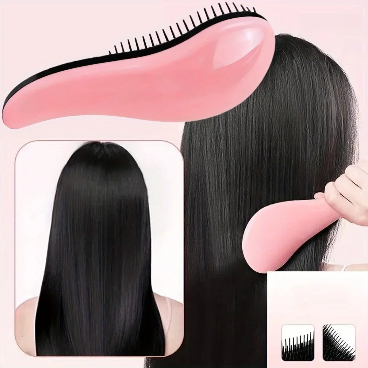 Princess Airbag Hairbrush – Detangling Massage Brush for Long Hair Airbag Hairbrush QXL