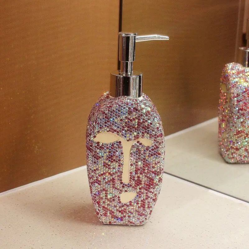 Diamond Art Face Pump Dispenser | Soap & Shampoo Bottle Soap Pump Dispenser QXL