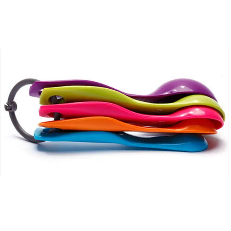 5-Piece Plastic Measuring Spoons Set | Baking Kitchen Tool Measuring Spoons Set QXL