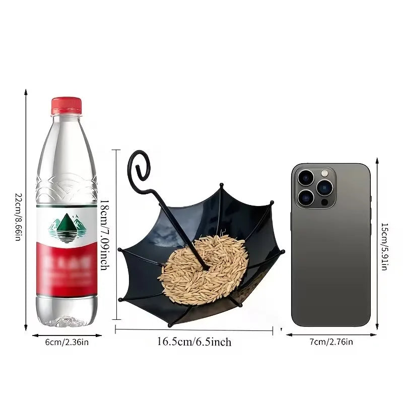 Umbrella Hanging Bird Feeder & Bath – Plastic Tray for Garden Hanging Bird Feeder QXL