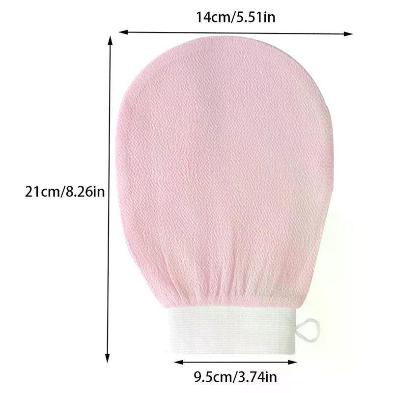 Exfoliating Scrub Gloves – Deep Cleansing Body & Back Mitt Exfoliating Bath Glove QXL