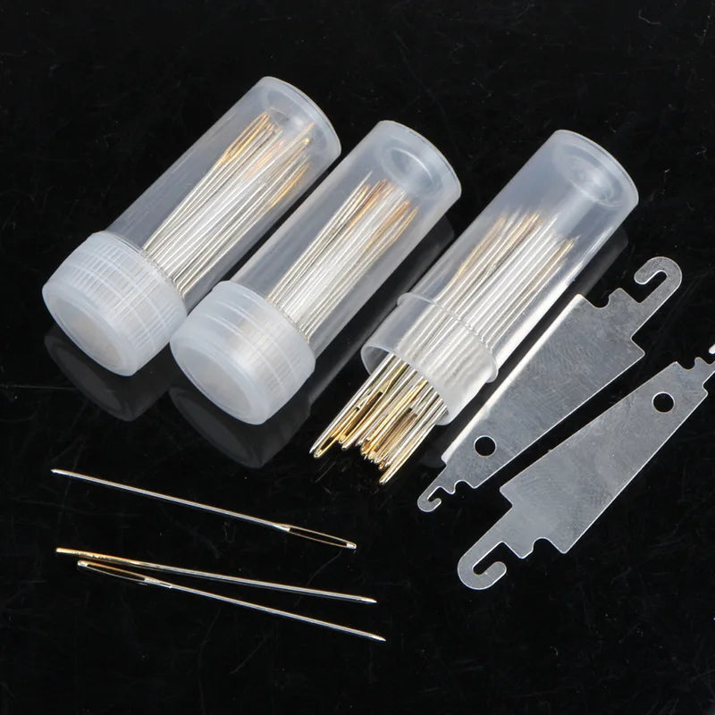 Cross-Stitch Embroidery Needle Set with Storage & Threader Embroidery Needle Set QXL