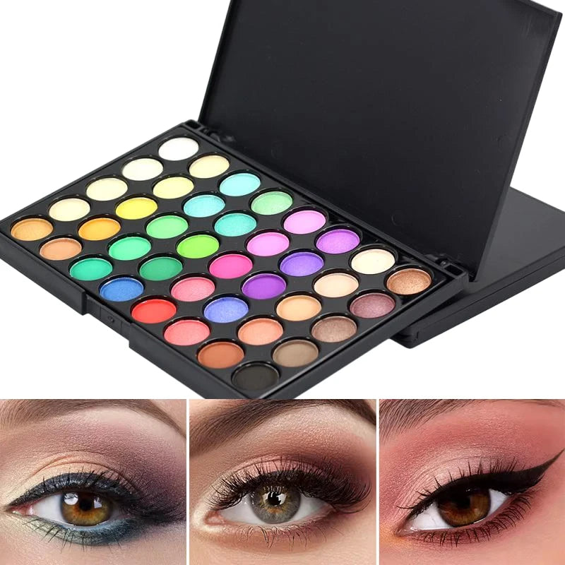 VERONNI 40-Color Glitter Matte Eyeshadow Palette | Waterproof Eyeshadow Palette QXL