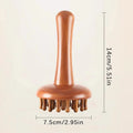 Wooden Mushroom Gua Sha Massager | Full Body Wood Therapy Wooden Body Massager QXL Brown