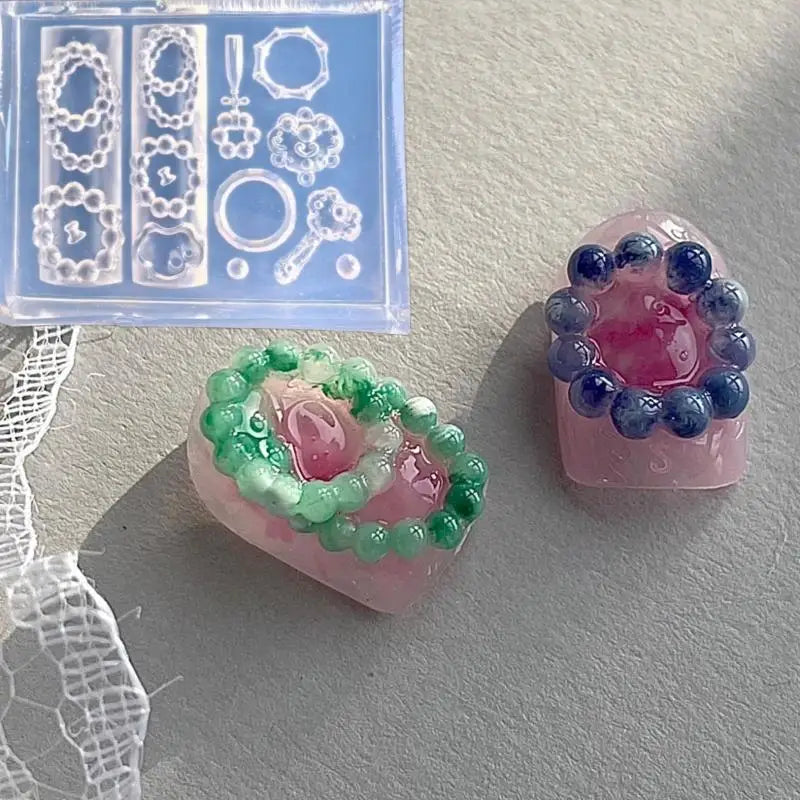 3D Lion Dance Silicone Nail Art Mold | DIY Manicure Template Nail Art Mold QXL