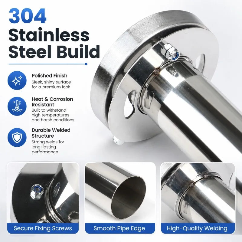 304 Stainless Steel Exhaust Silencer Insert | 2" Muffler Tip Exhaust Silencer Insert QXL