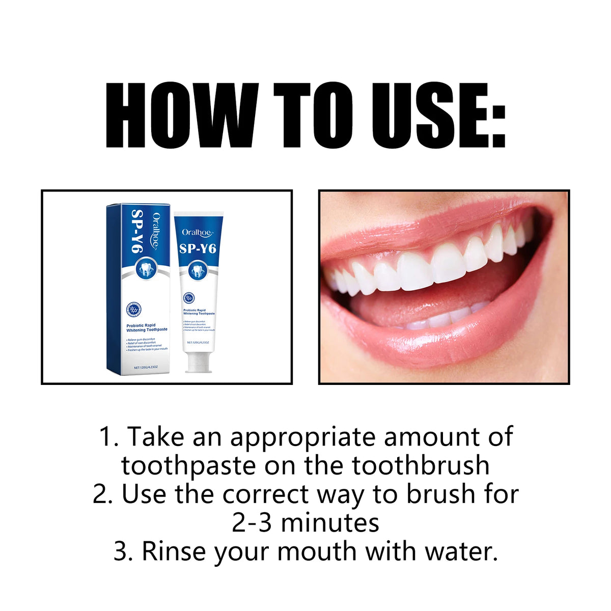 Eelhoe Xylitol Probiotic Whitening Toothpaste 120g Whitening Toothpaste QXL