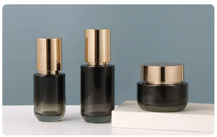 Glass Refillable Cosmetic Bottle – Spray, Jar & Lotion Cosmetic Packaging Bottle QXL