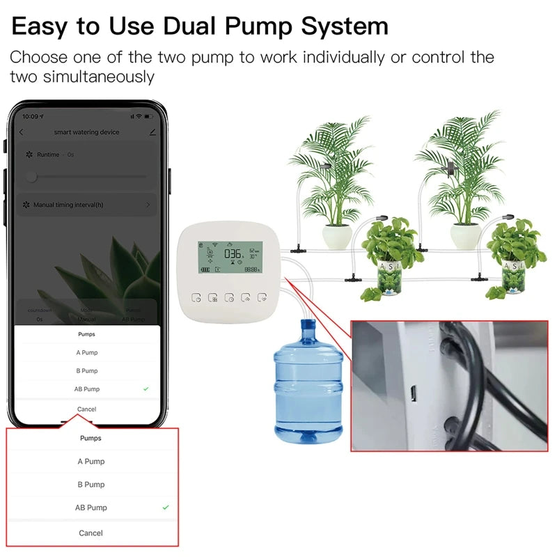 Dreamburgh WiFi Smart Drip Irrigation Timer | Tuya Alexa Smart Irrigation Timer QXL