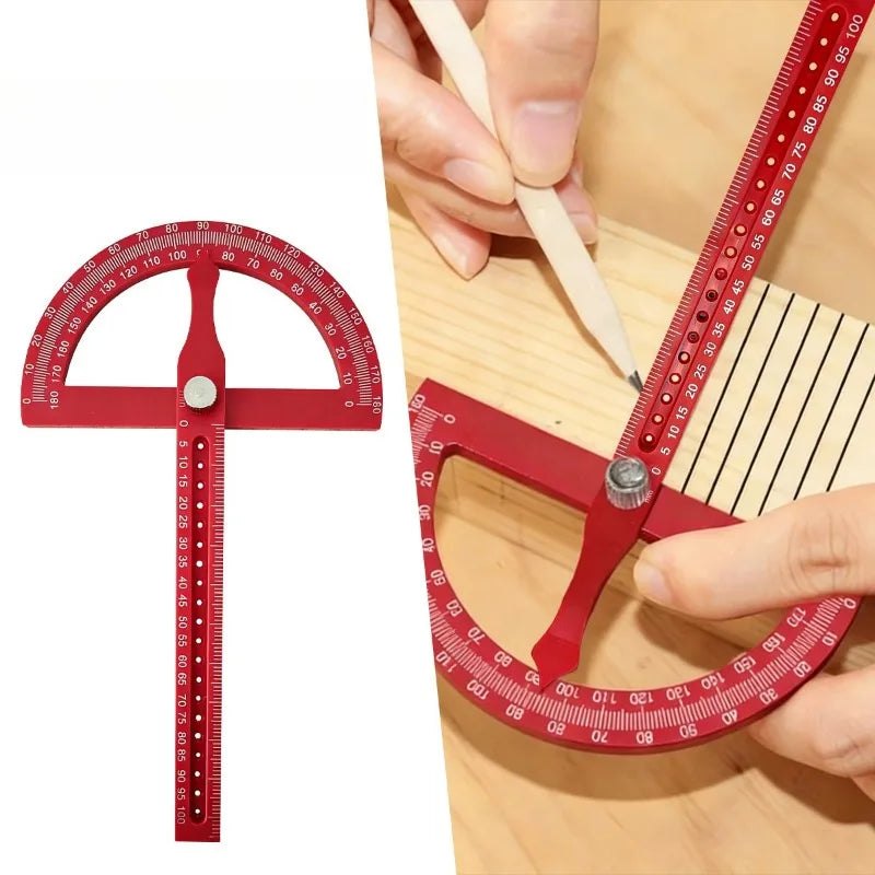 Aluminum Alloy Protractor Angle Marking Ruler | Woodworking Angle Protractor Ruler QXL