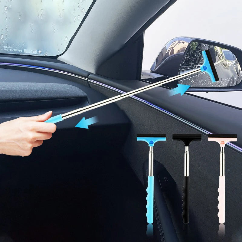 Car Rearview Mirror Wiper | Telescopic Squeegee Cleaner Car Mirror Wiper QXL
