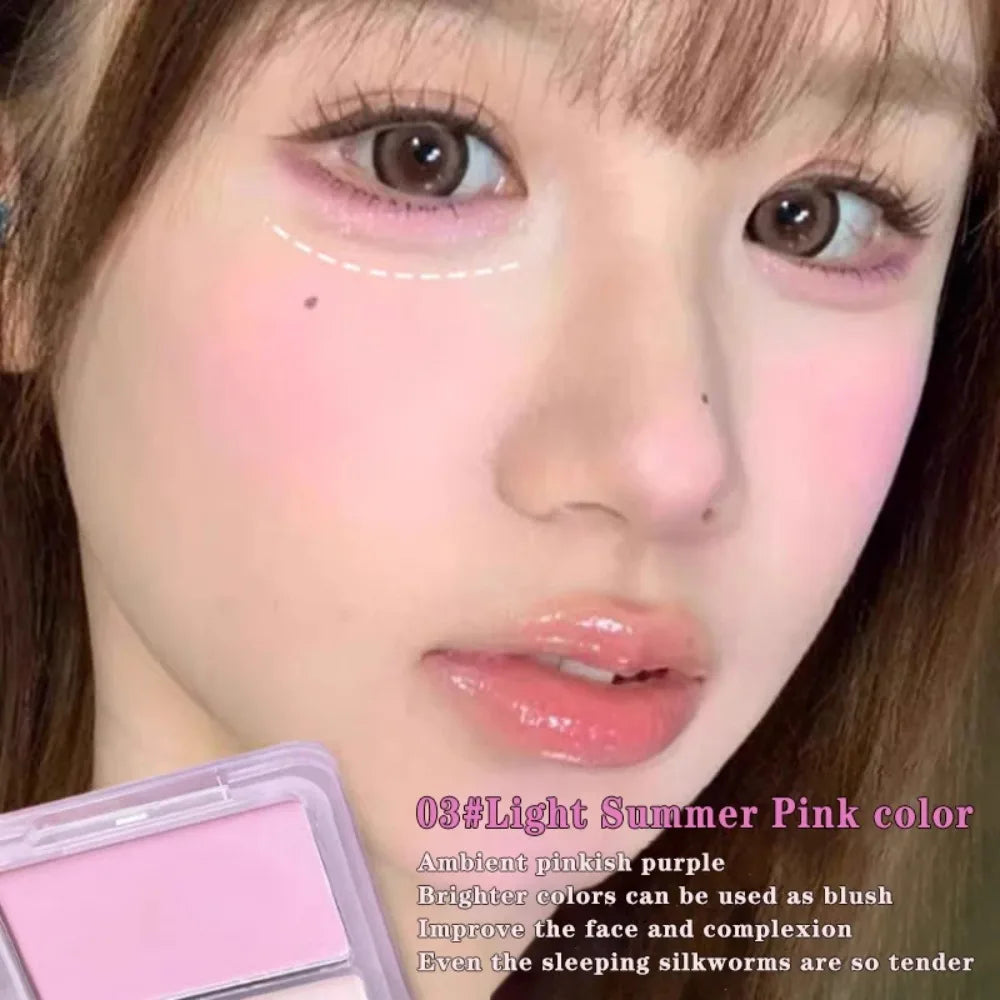 Two-Tone Matte Contour & Blush Palette | Korean 3D Sculpt Contour Blush Palette QXL