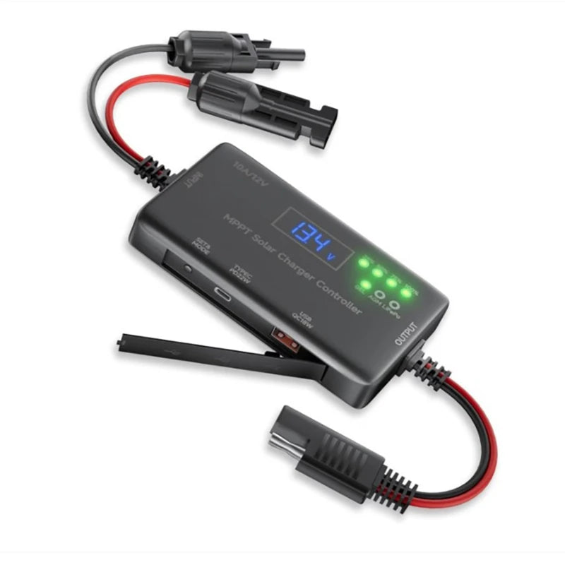 MPPT Solar Charge Controller 10A 12V – USB & Type-C Output Solar Charge Controller QXL