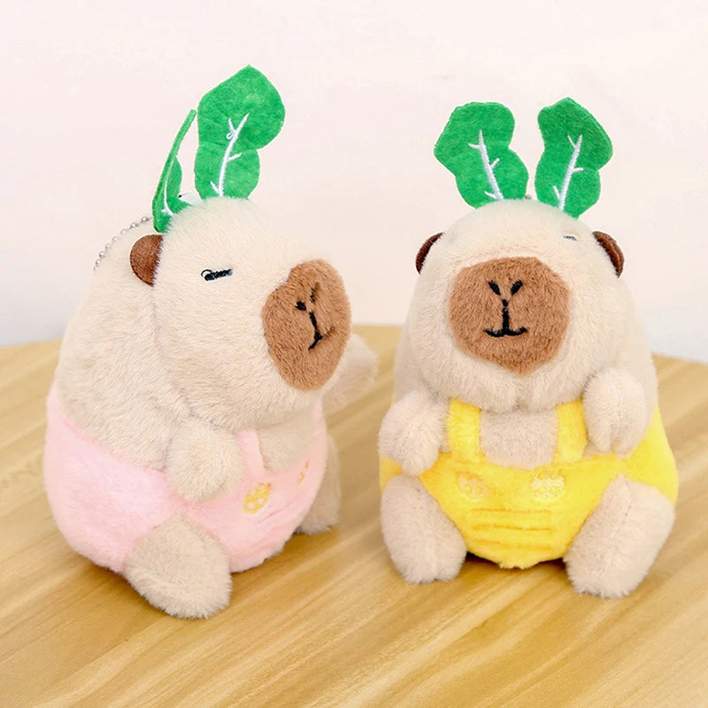 Capybara Plush Keychain | Kawaii Fluffy Animal Bag Charm Plush Keychain QXL