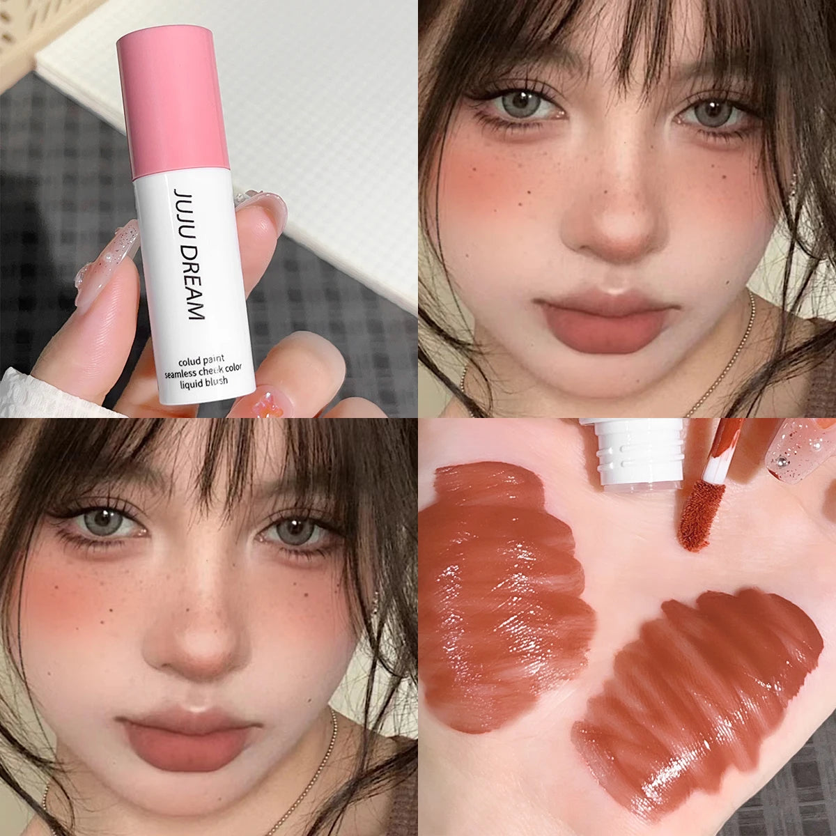 JUJU Dream Translucent Liquid Blush – Natural Flush & Glow Liquid Blush QXL